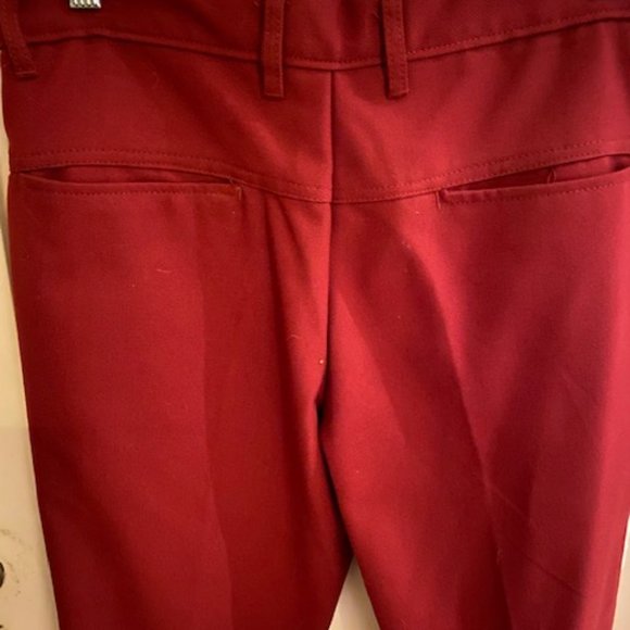 Madcap England Burgundy Logan Bootcut Hopsack Trousers Size 32 X 33 - Picture 4 of 7